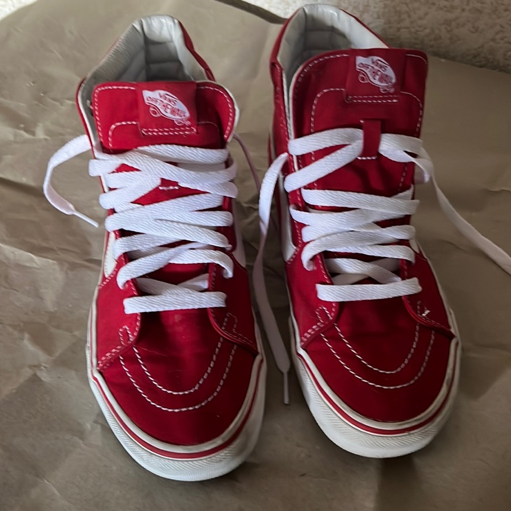 Vans red Hi-tops